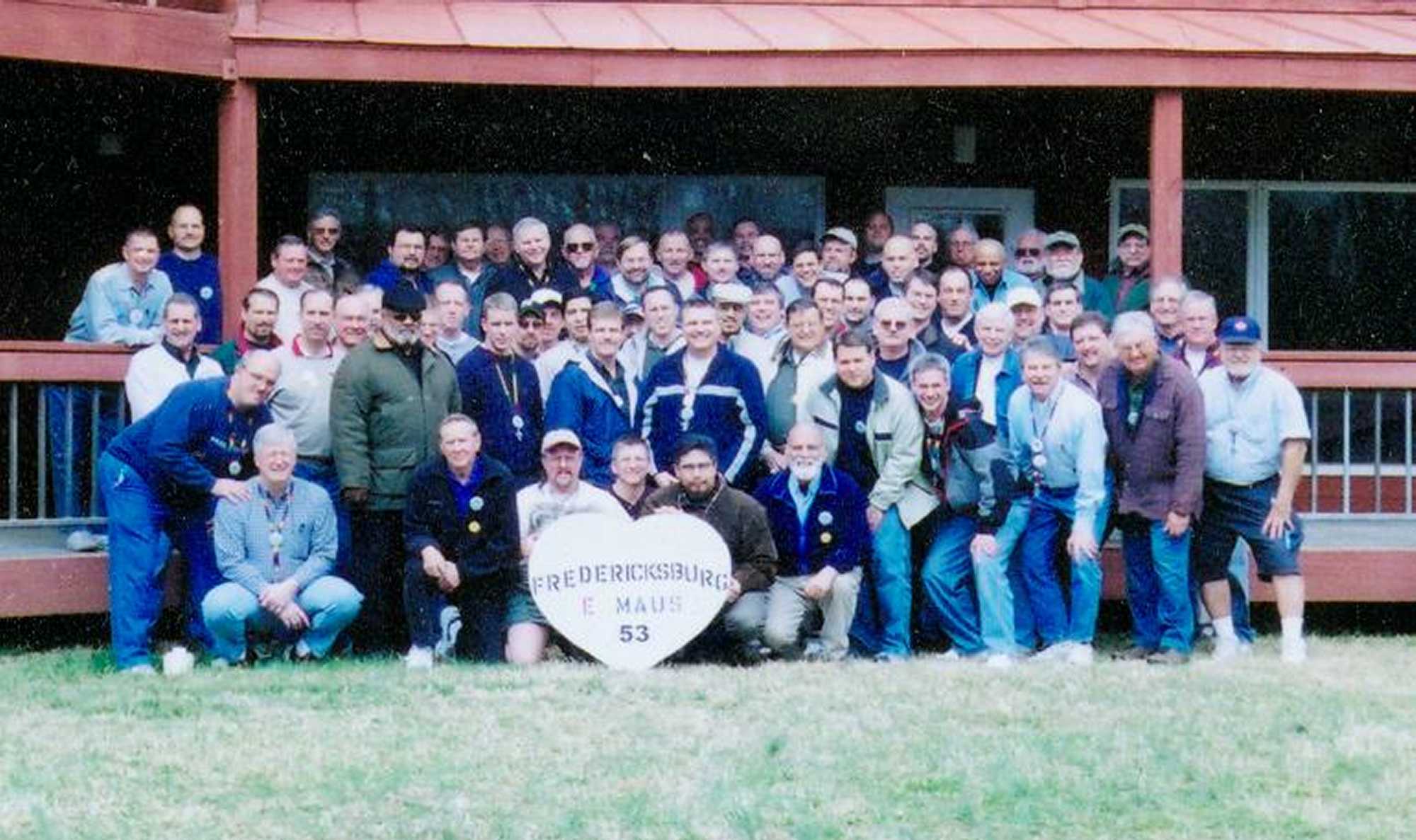 Pilgrims and Team of FE-53 at Camp Easter Seals on March 18-21, 2004