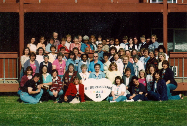 Pilgrims and Team of FE-54 at Camp Easter Seals on April 29-May 3, 2004